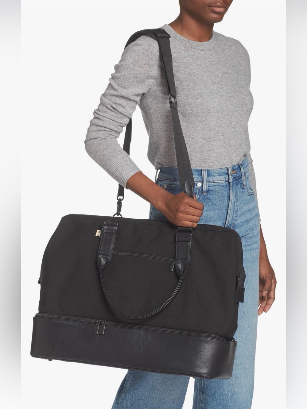 BEIS The Weekender Bag in Black NWOT - Picture 2 of 7